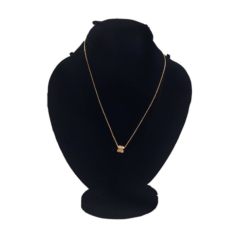 Rhinestone Wheel Dainty Necklace - D164 - 3